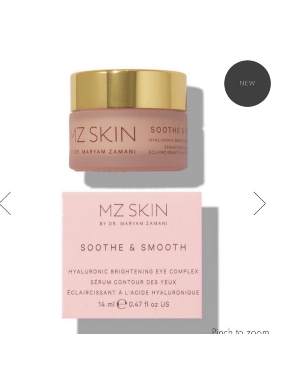 MZ Skin Soothe & Smooth Hyaluronic Brightening Eye Complex 14ml